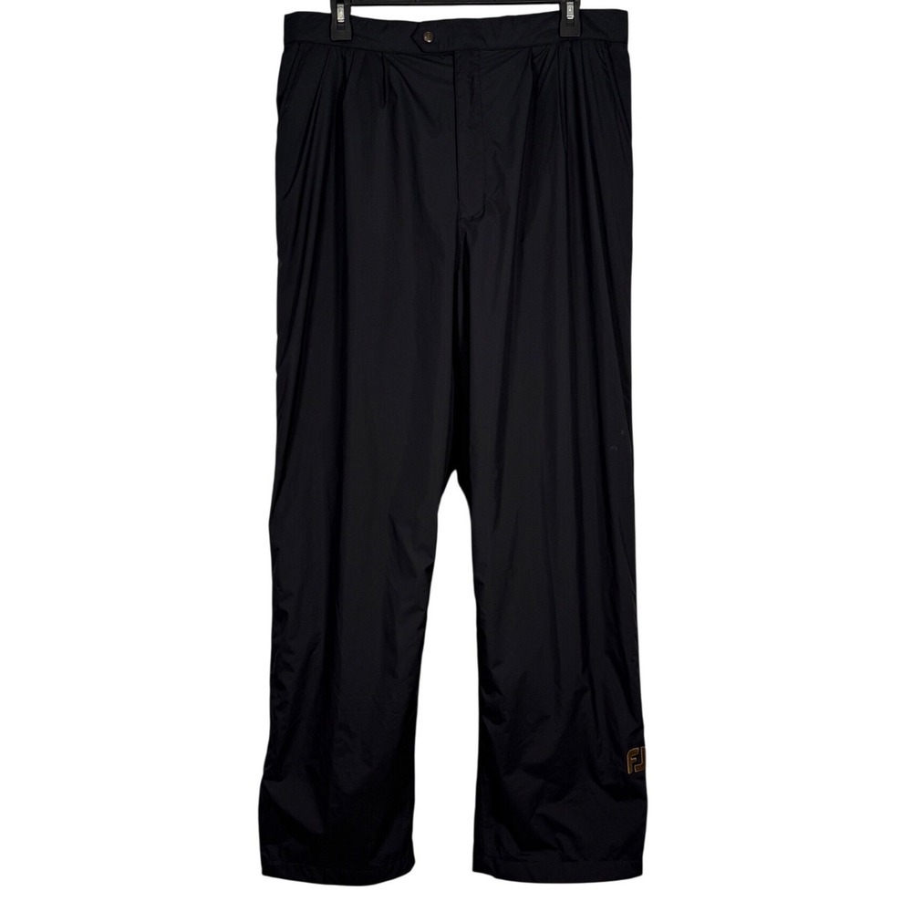 FOOTJOY DryJoy Golf Rain Pants, Waterproof, Black, Size Large